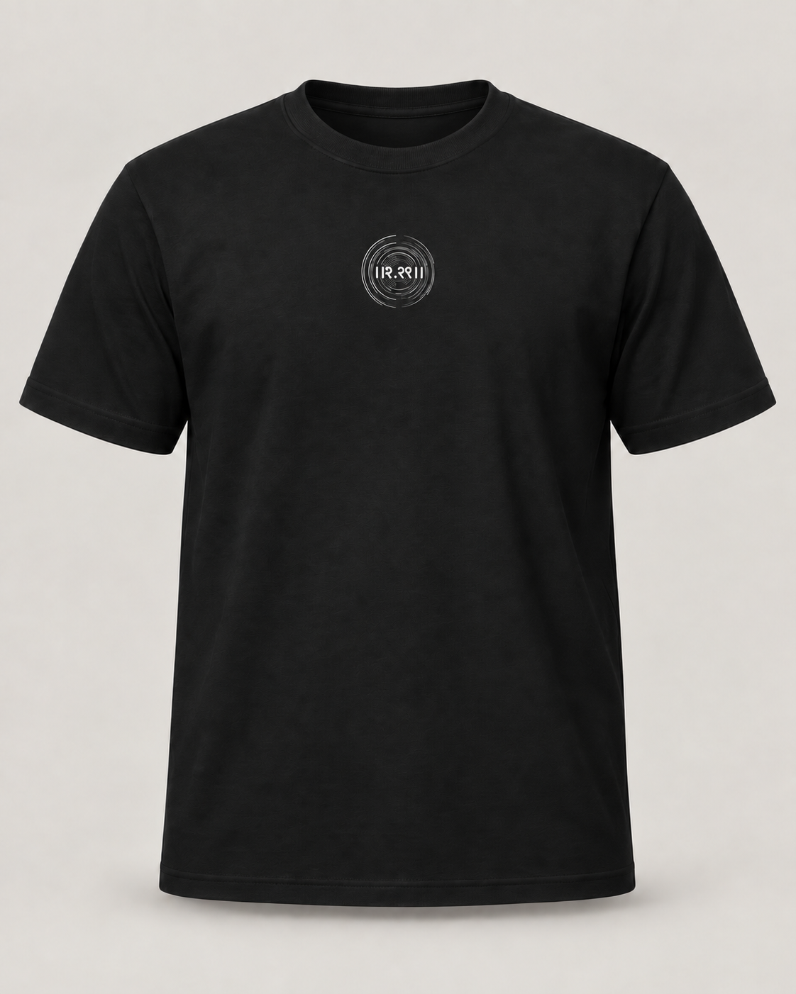 The Ashtanga Yoga T-shirt in Raven Black, front view