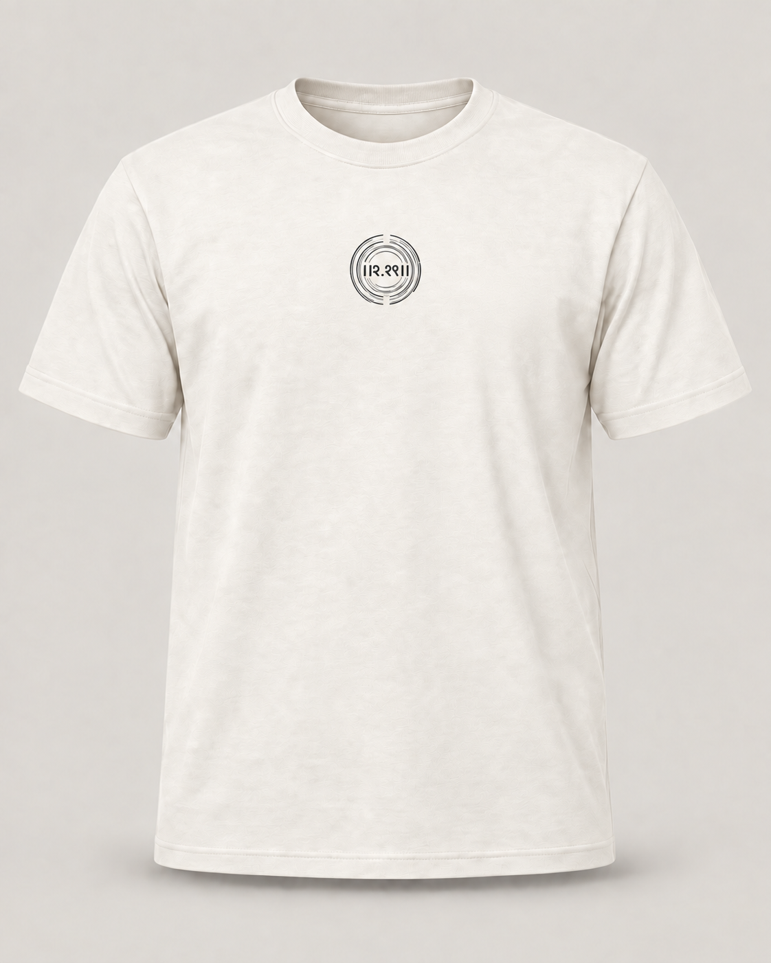 The Ashtanga Yoga T-shirt in Chalk White, front view