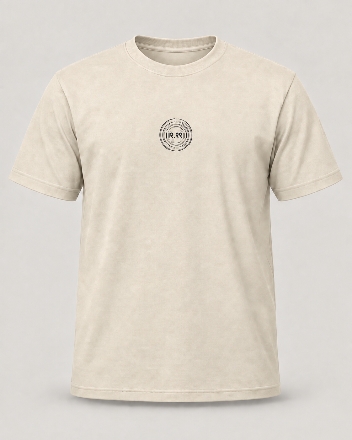The Ashtanga Yoga T-shirt in Sandy Beige, front view
