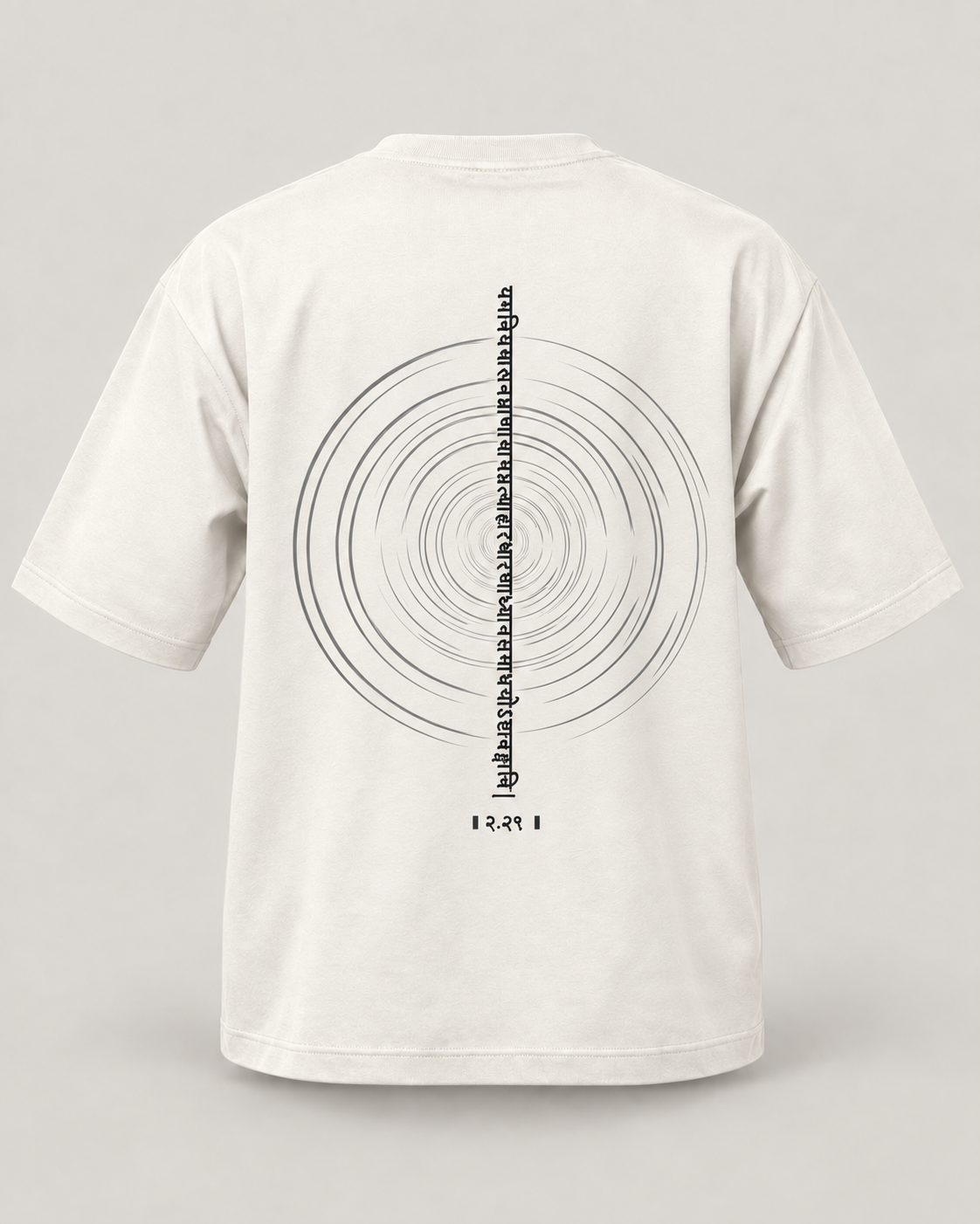The Ashtanga Yoga T-shirt in Chalk White, back view